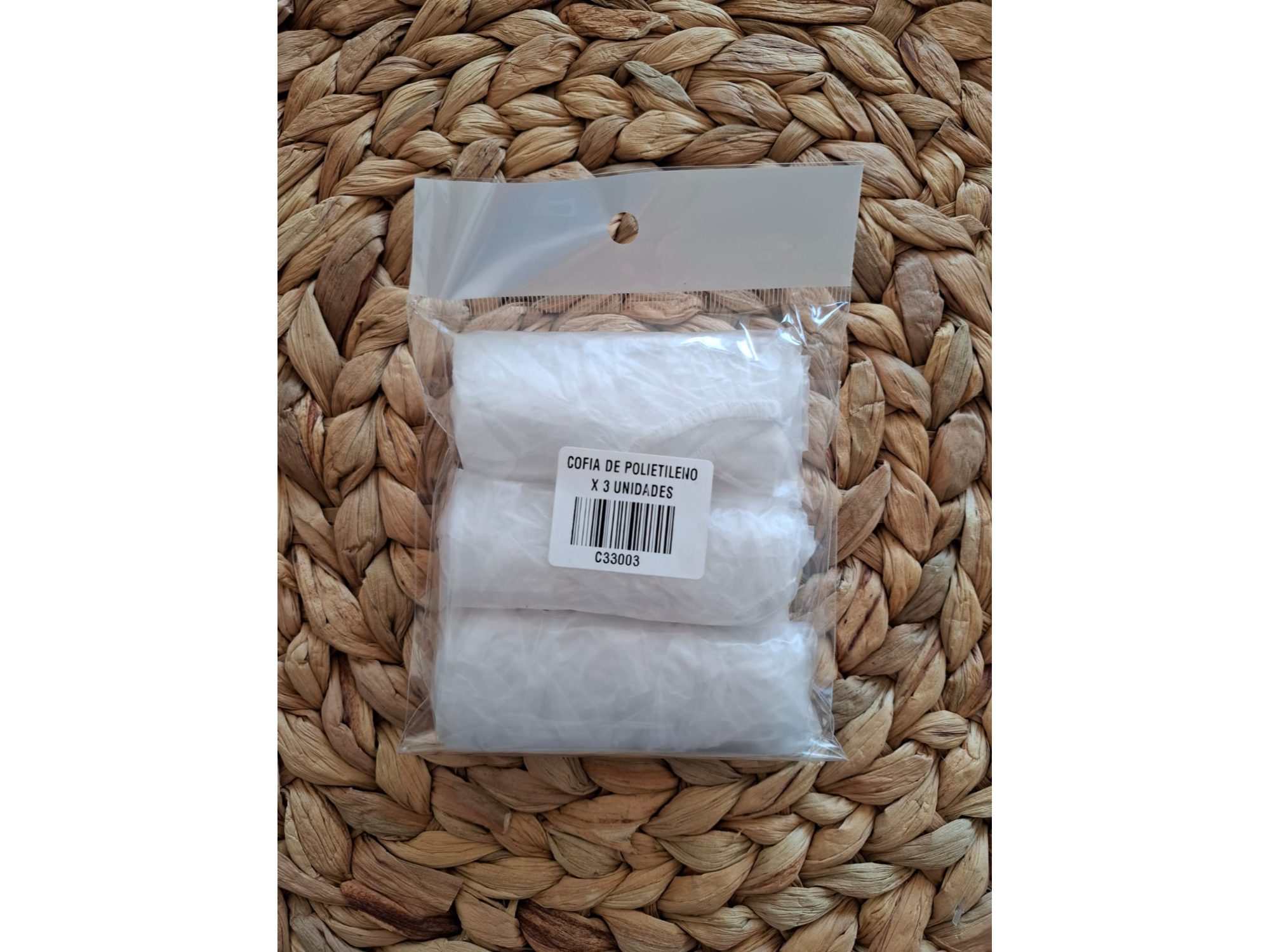 Cofia de polietileno x3 unidades