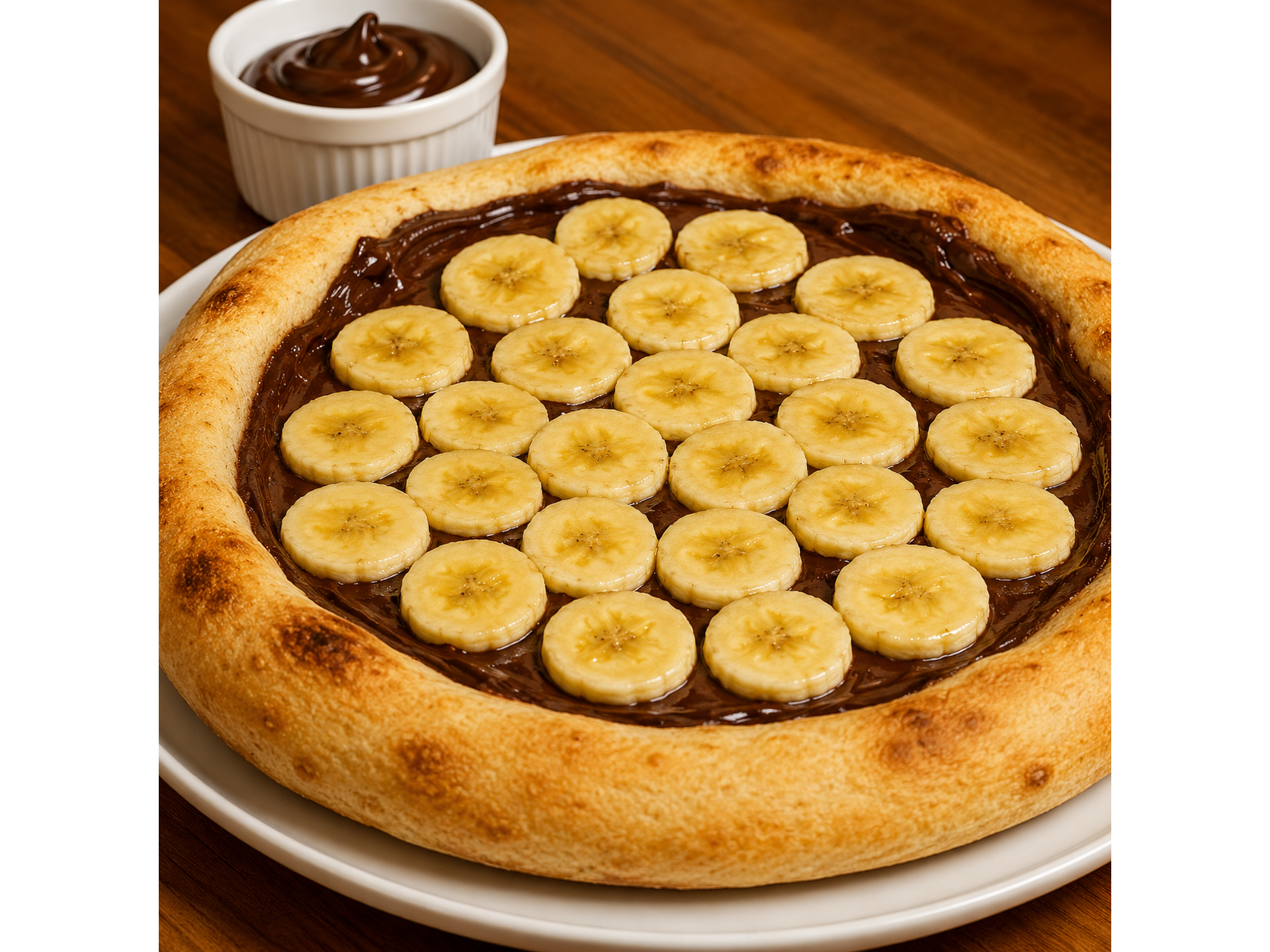 Pizza de Banana con dulce de leche 4 Porciones