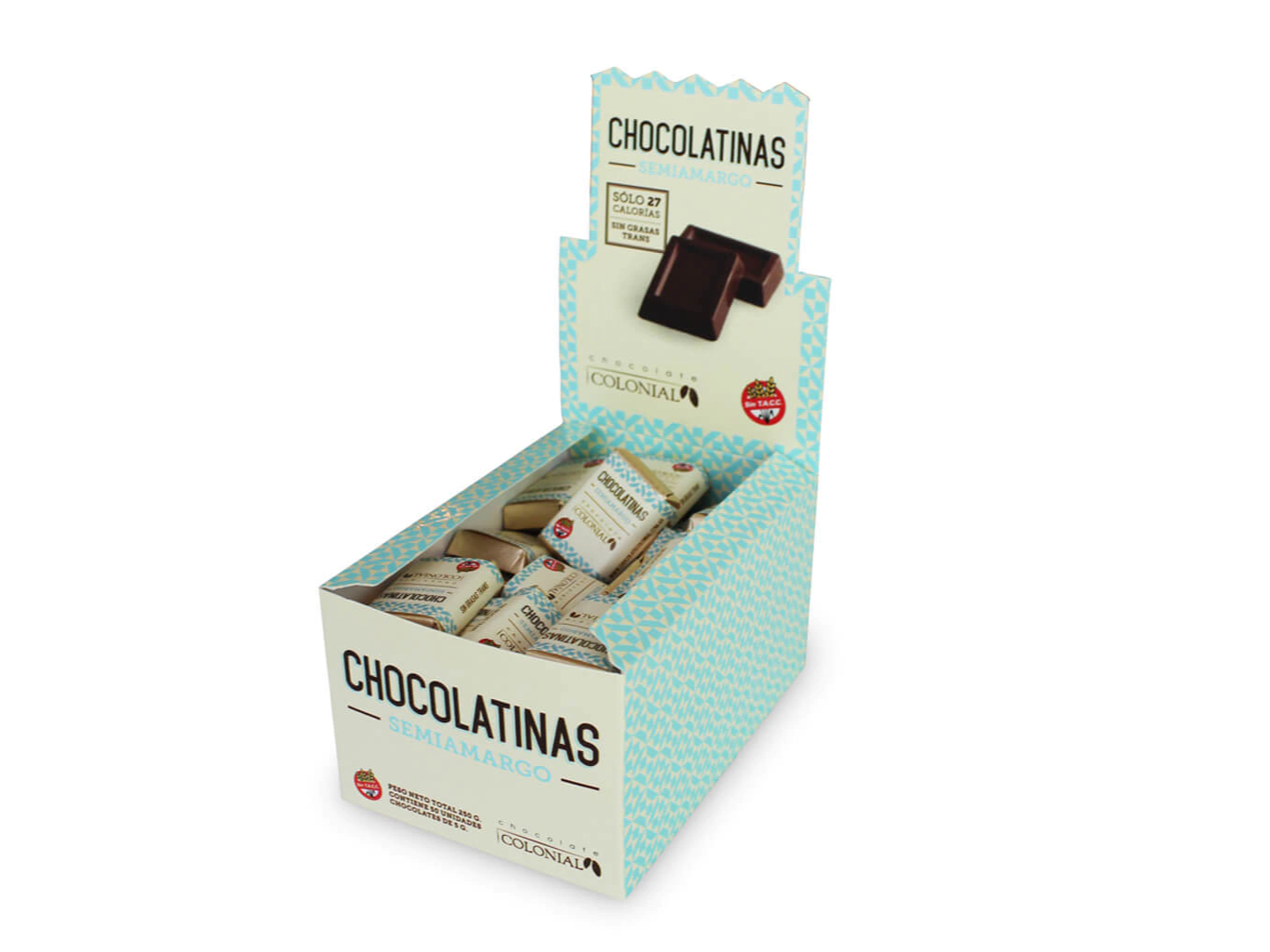 CHOCOLATINA SEMI AMARGA DISPLAY 50 U