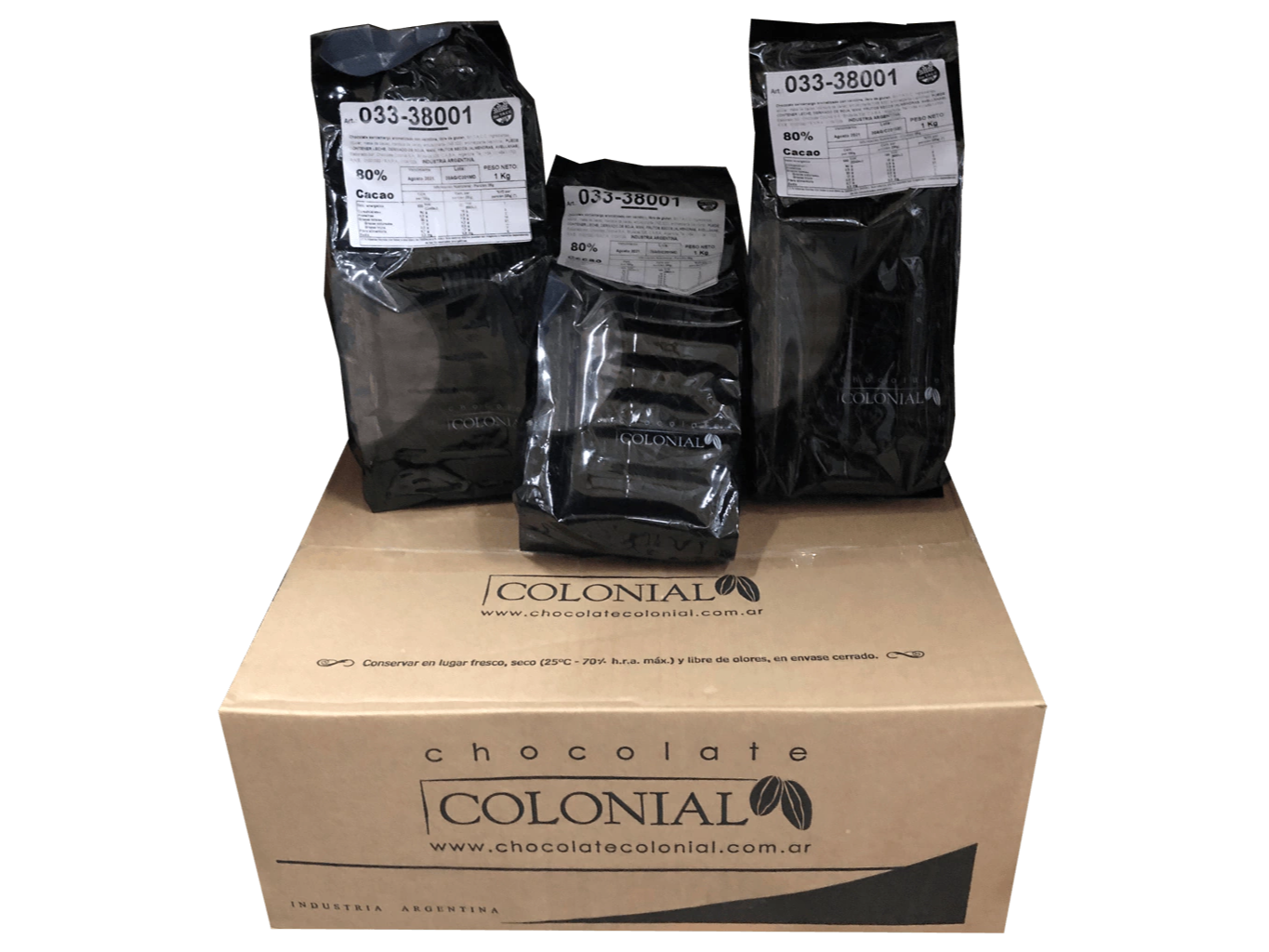 CAJA Cobertura semiamarga 70% caca El Colonial