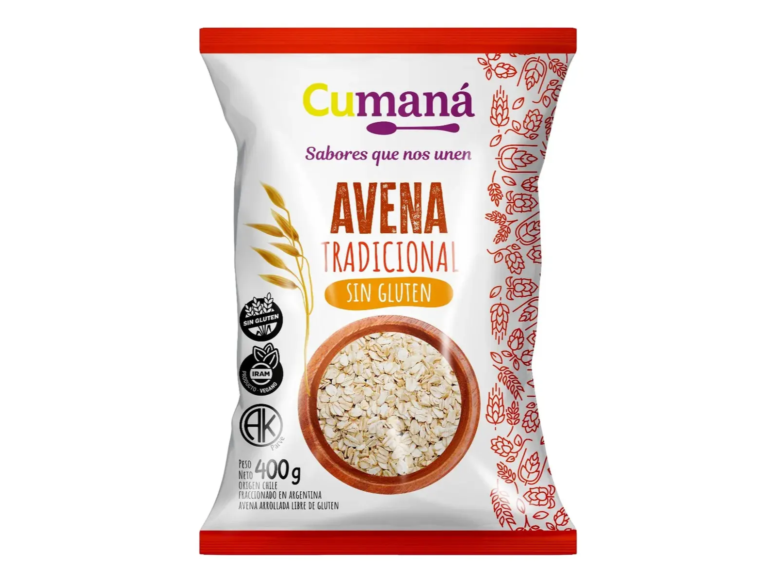 AVENA TRADICIONAL S/TACC CUMANA x 400 gr flowpack