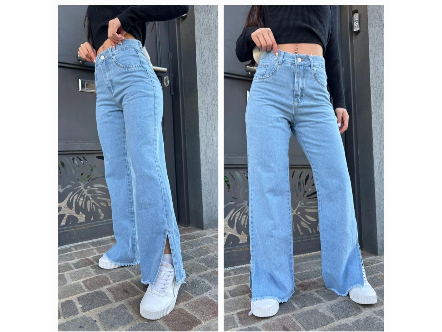 Jeans wild leg rígido