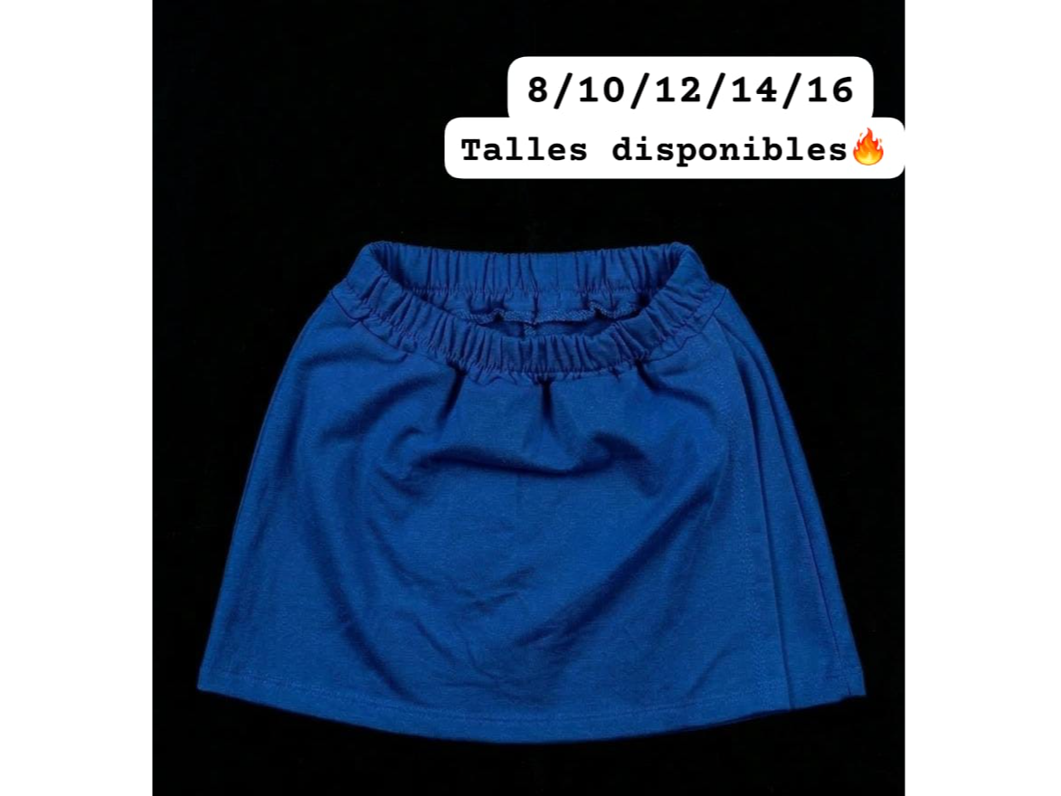 Pollera short escolar varios colores