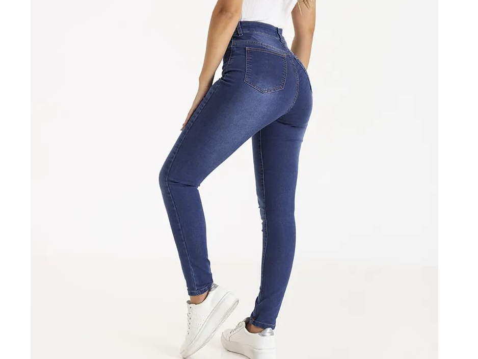 Jeans chupín elastizados tiro alto