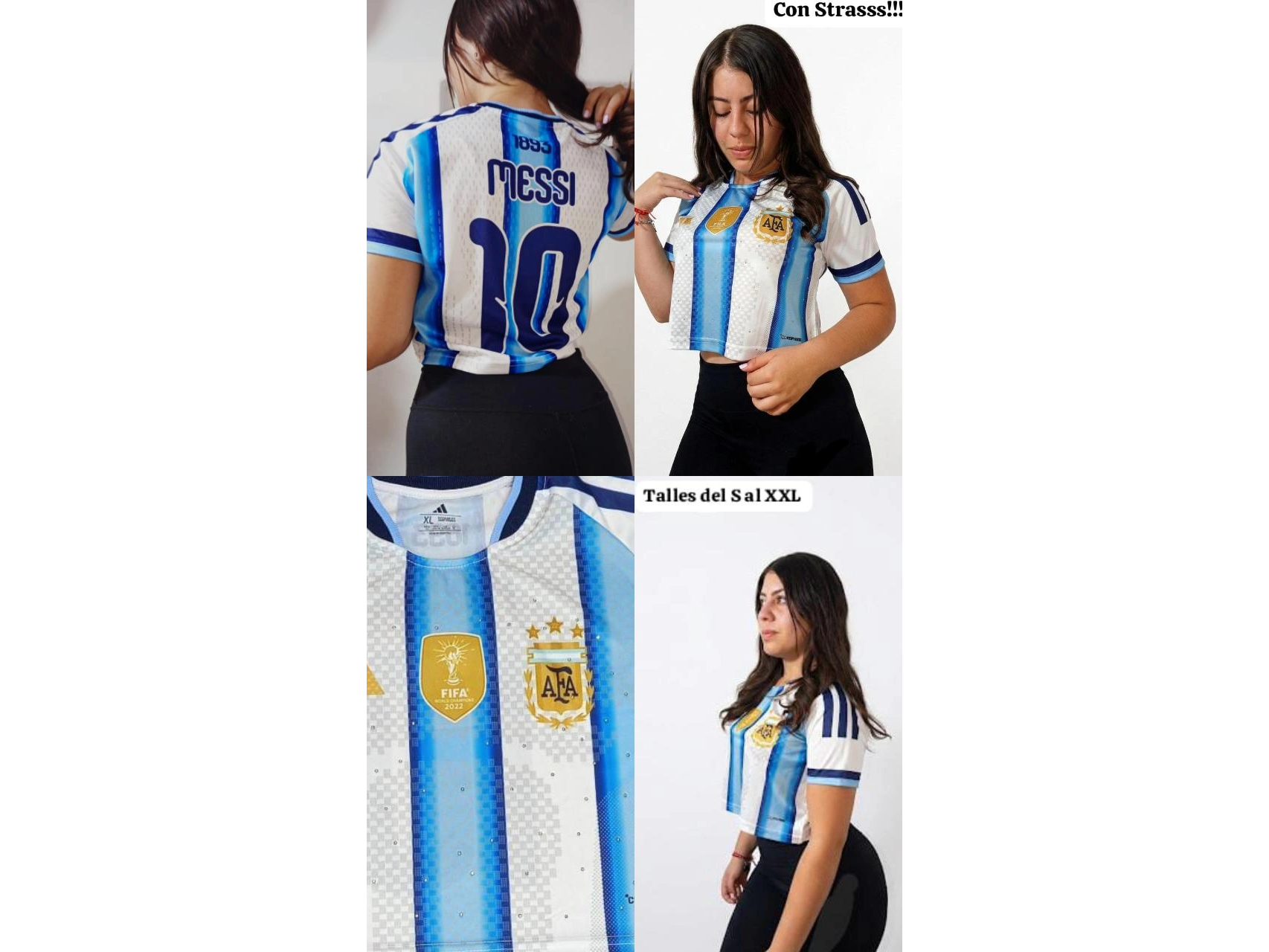 Camiseta con stras dama