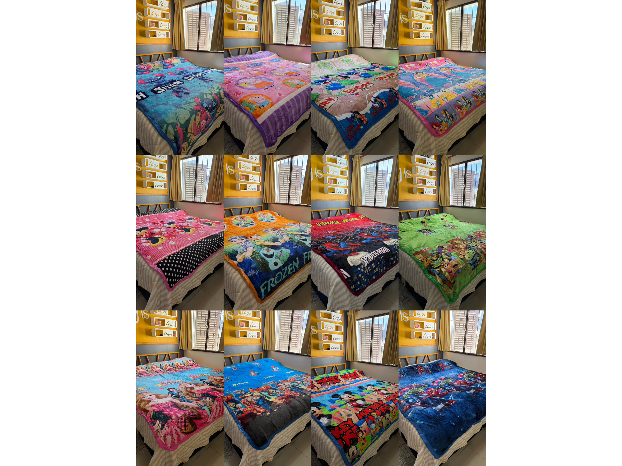 Colcha animada con corderito 2 plazas y 1/²