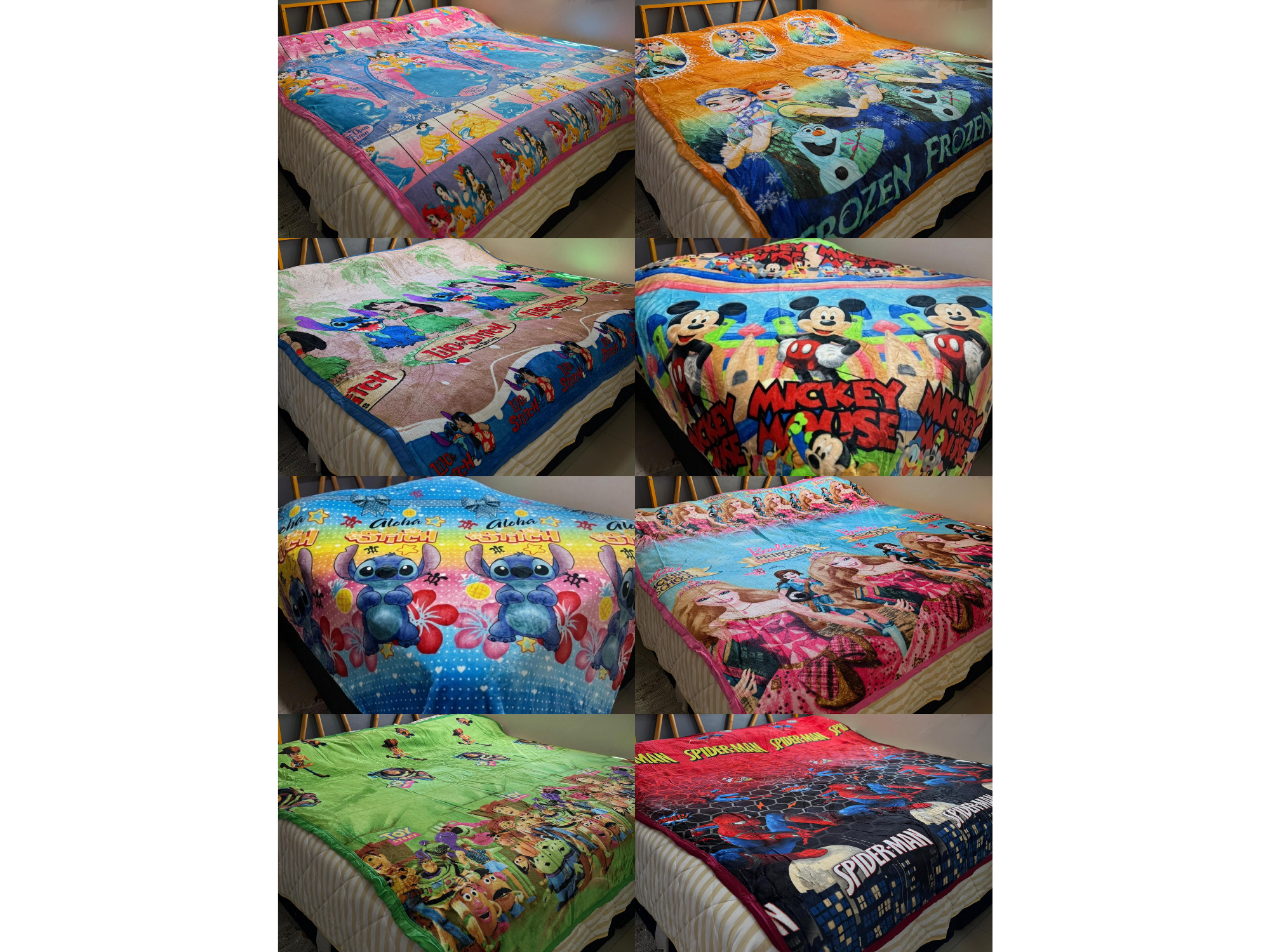 Mantas plush 1/½ y 2 plazas