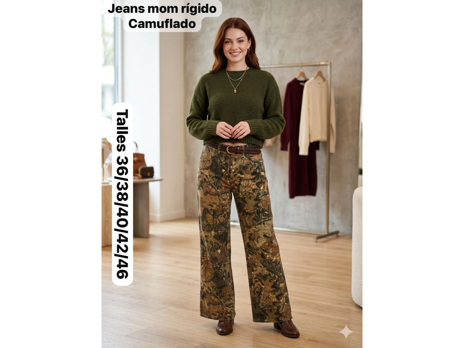 Jeans mom estampado