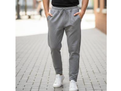 Pantalón deportivo liso con rayas fina costado