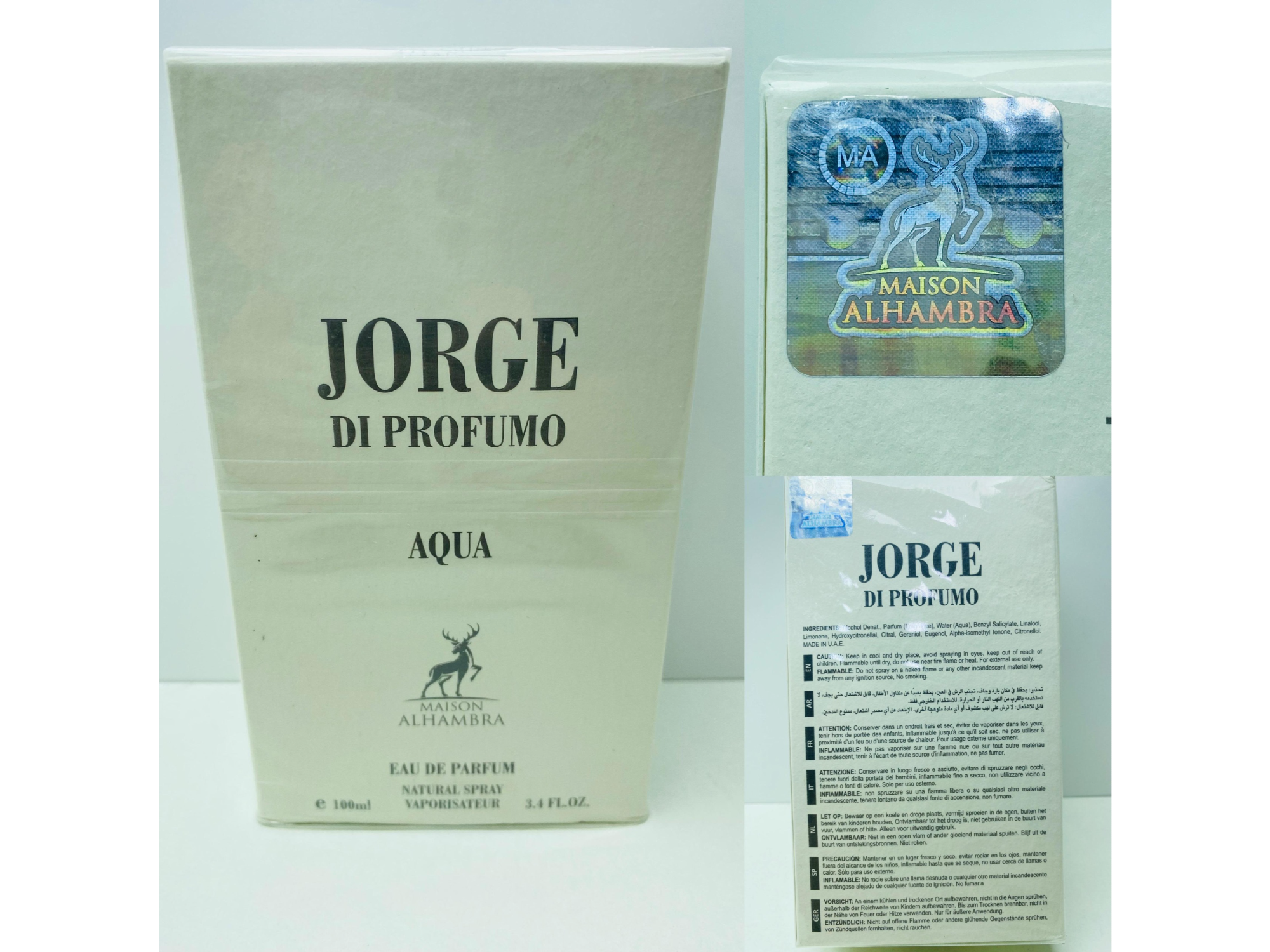 Jorge Di Profumo Aqua De Maison Alhambra HOMB100 ml