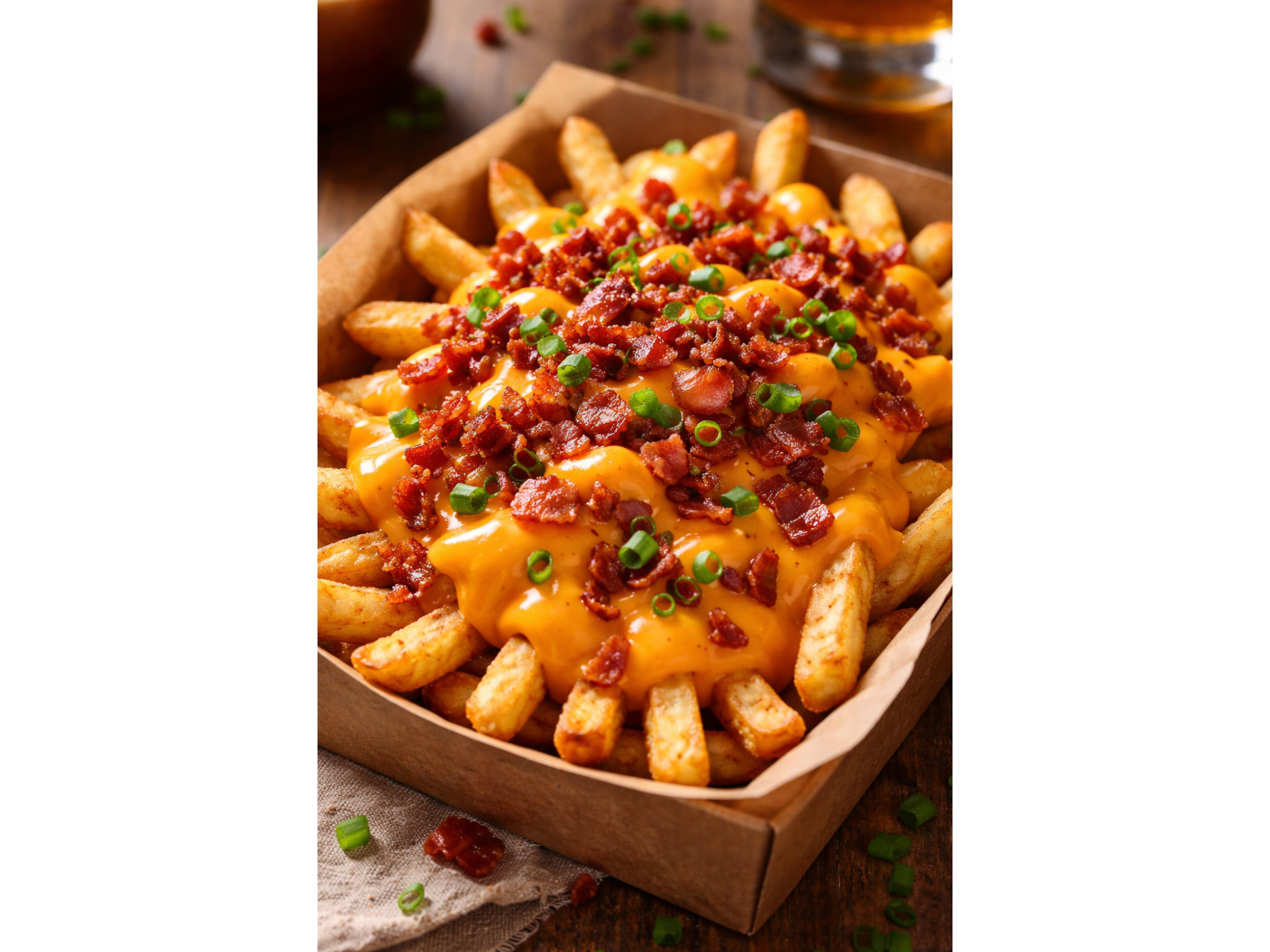 Papas 300g con Panceta y Cheddar