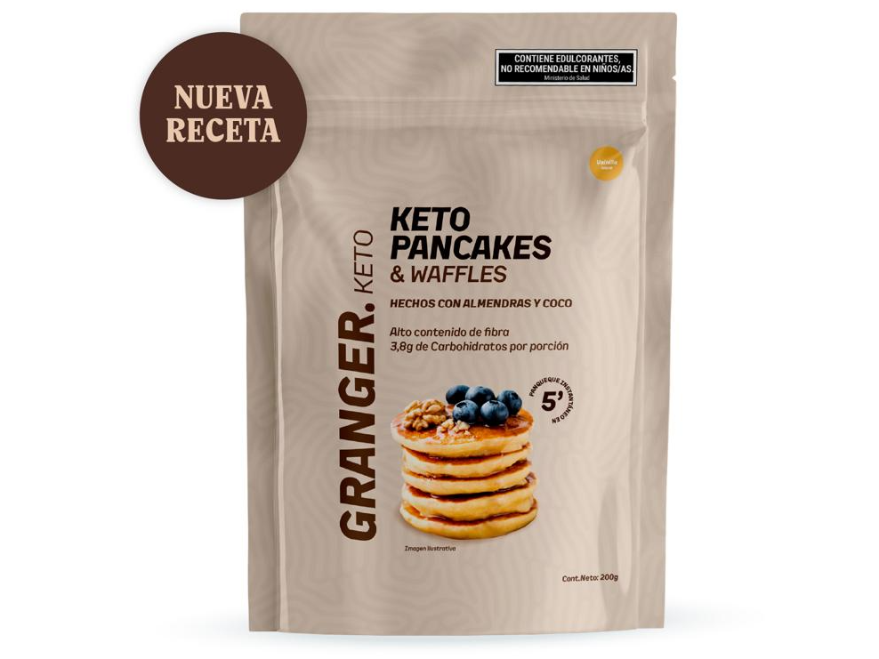 Premezcla Granger Keto Pancakes Waffles Vainilla 200gr