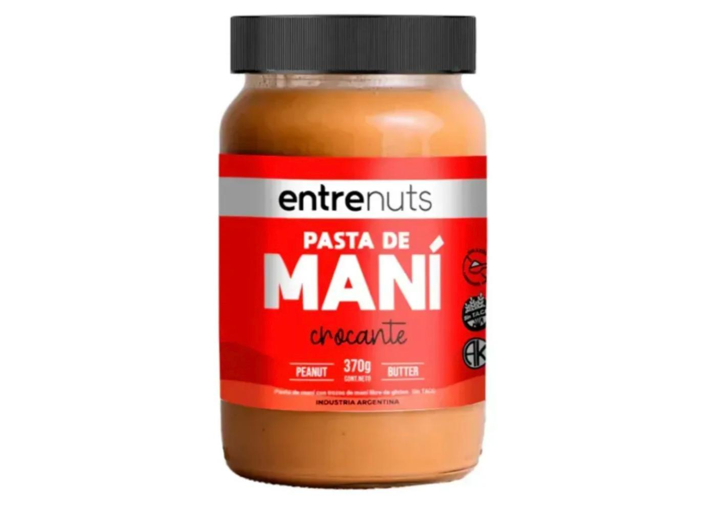 Pasta de maní con crocante Entrenuts 370 grs