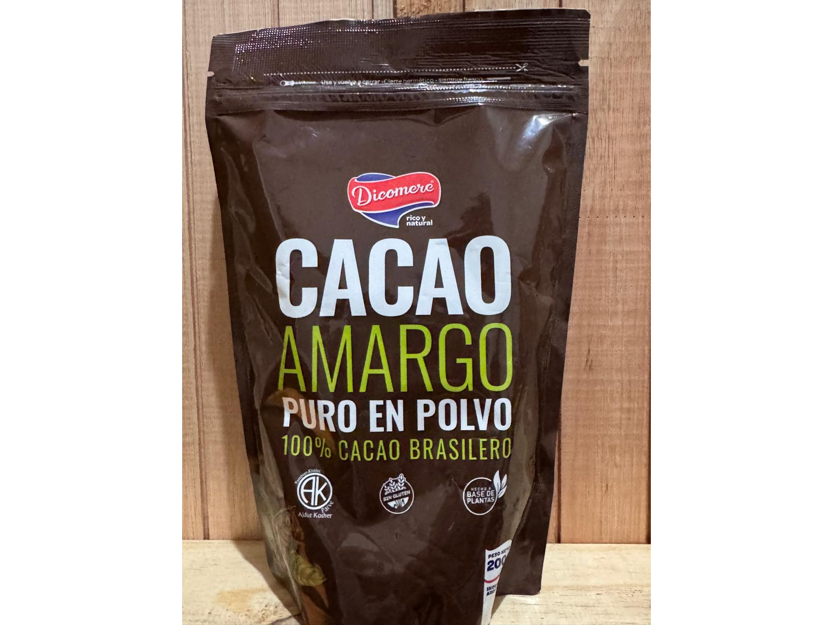 Cacao amargo Dicomere 100% cacao puro Brasilero