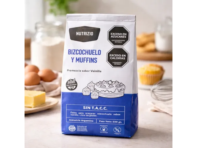 Premezcla Bizcochuelo y Muffins Nutrizio 500gr