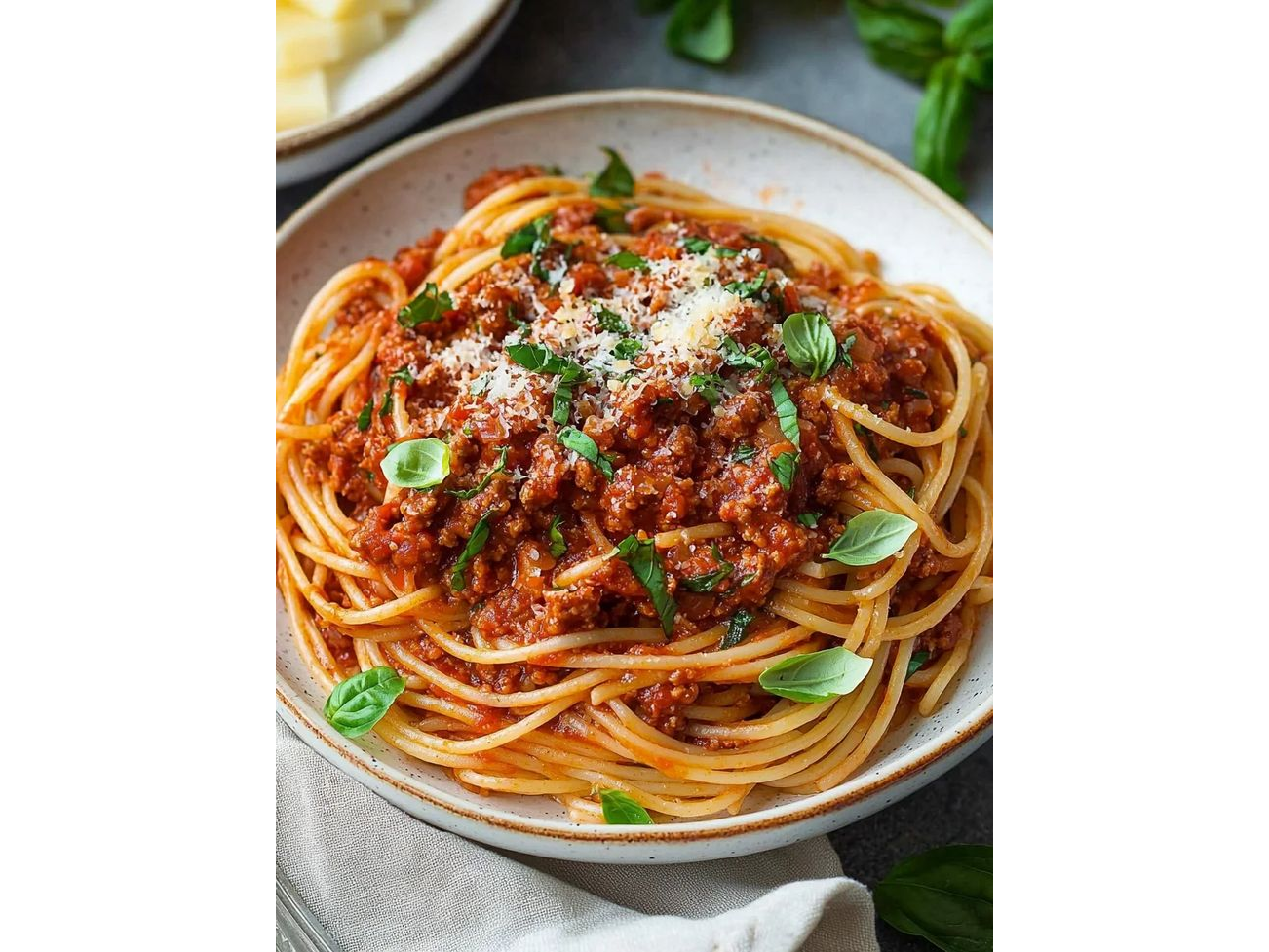Tallarines con Salsa Bolognesa