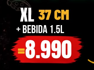 DIA DE LA PIZZA XL (37cm + bebida 1.5l)
