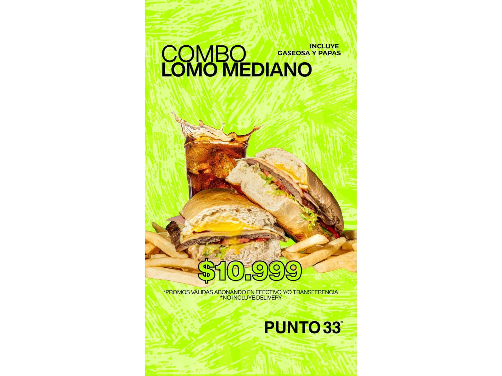 LOMO MEDIANO  + PAPAS + GASEOSA! 🍟🍔