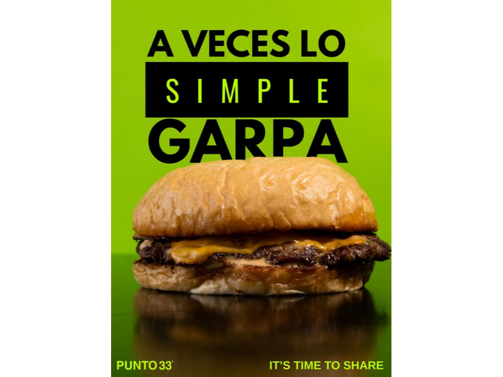 Clásica cheese burger s/papas