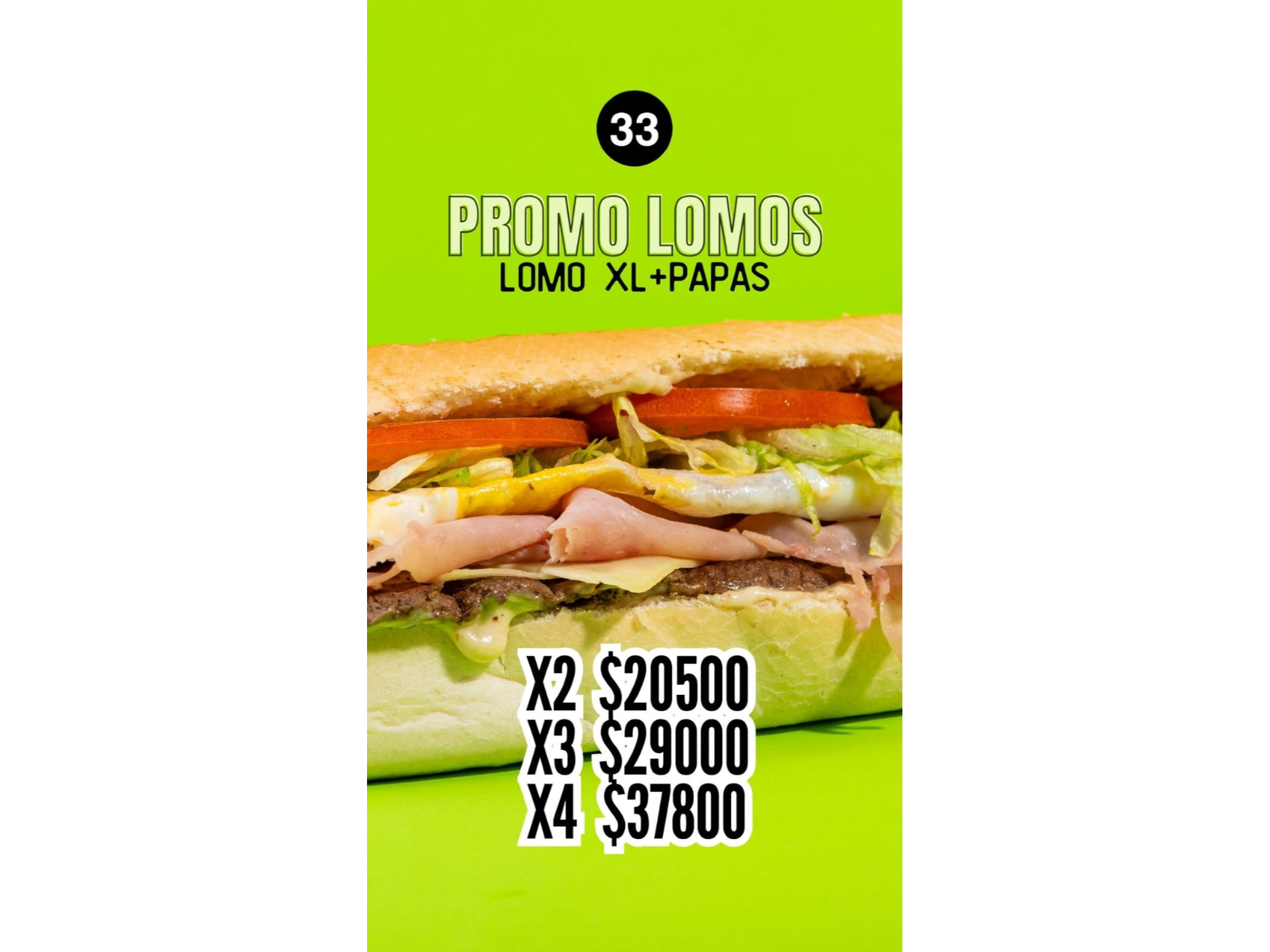 2 o MAS LOMO  XL + PAPAS