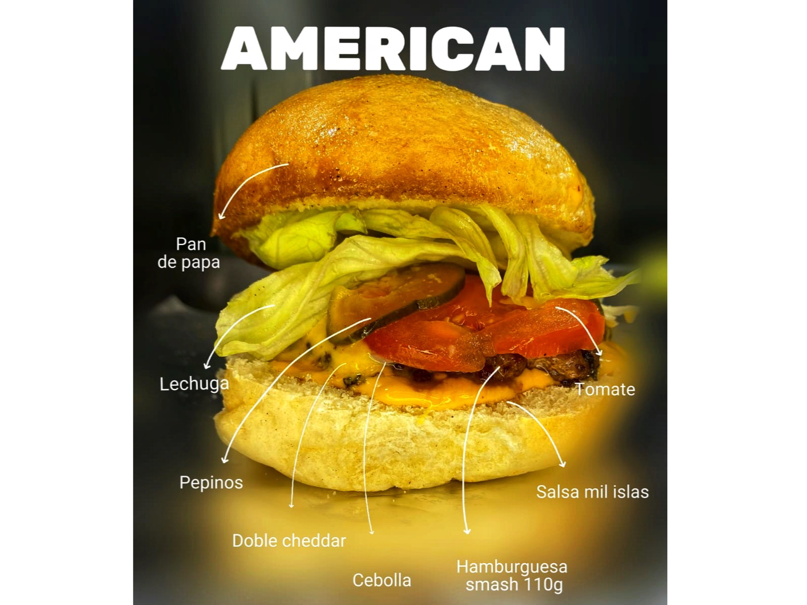 American Cheese Burger Doble