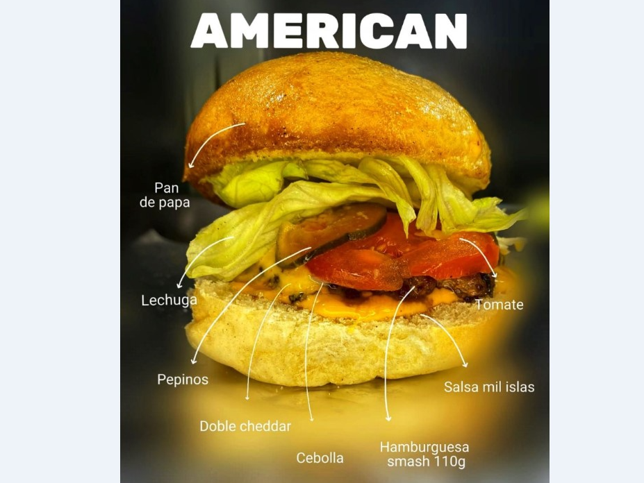 2 American Dobles + 2 Porciones De Papas