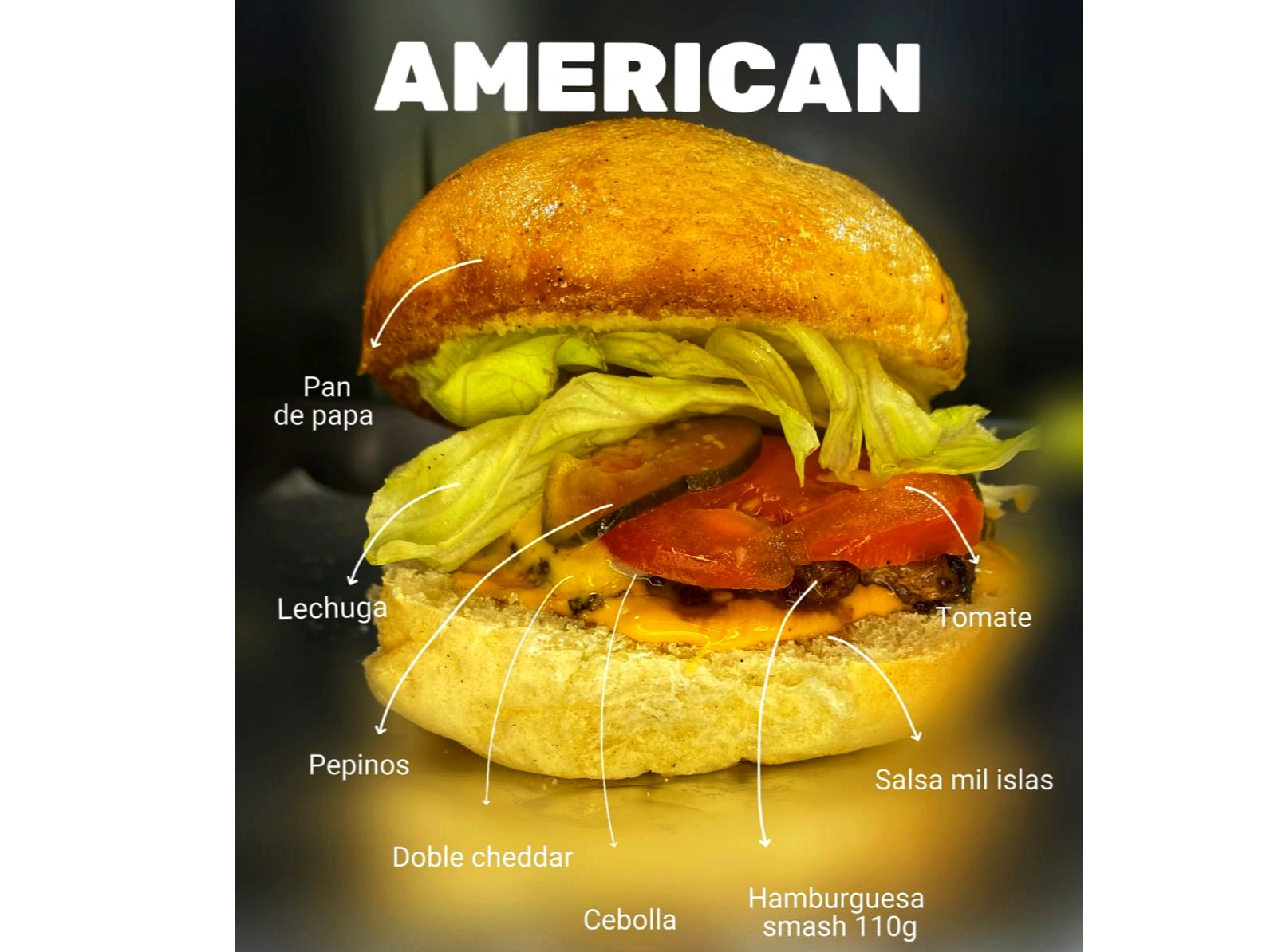 American Cheese Burger Triple