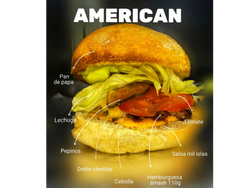 American Cheese Burger Triple