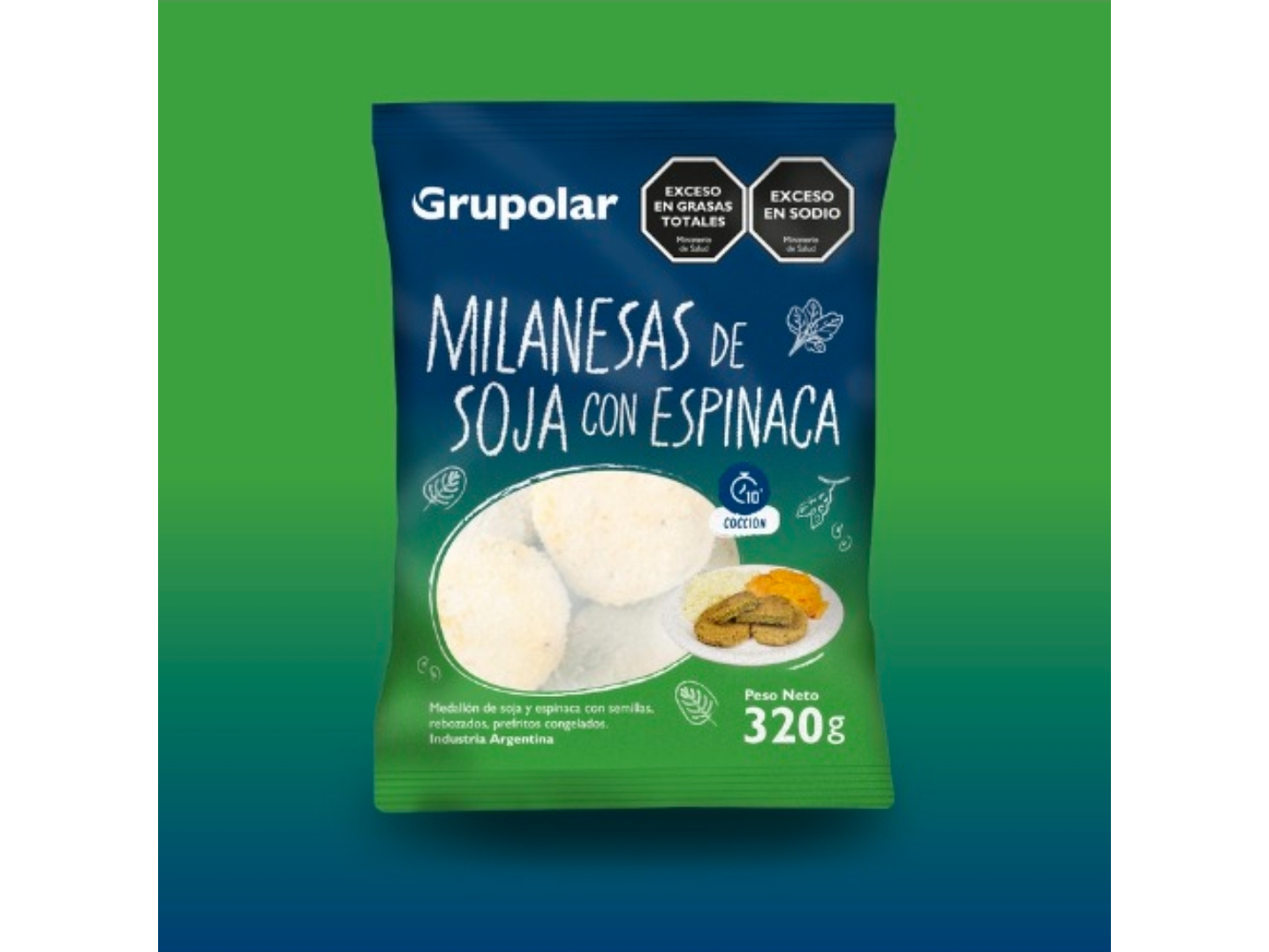 Mila de soja, espinaca y mix semillas 12 x 320Gr