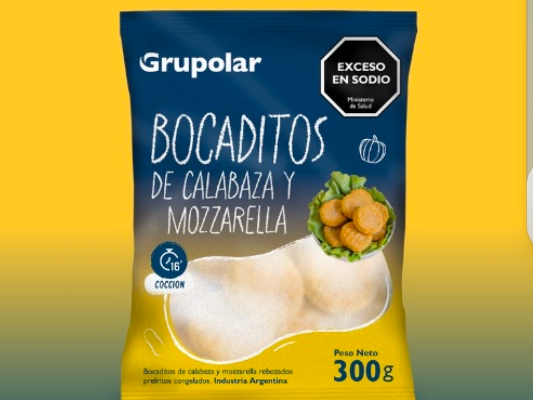 Bocadito de calabaza y muzzarela 15 x300Gr