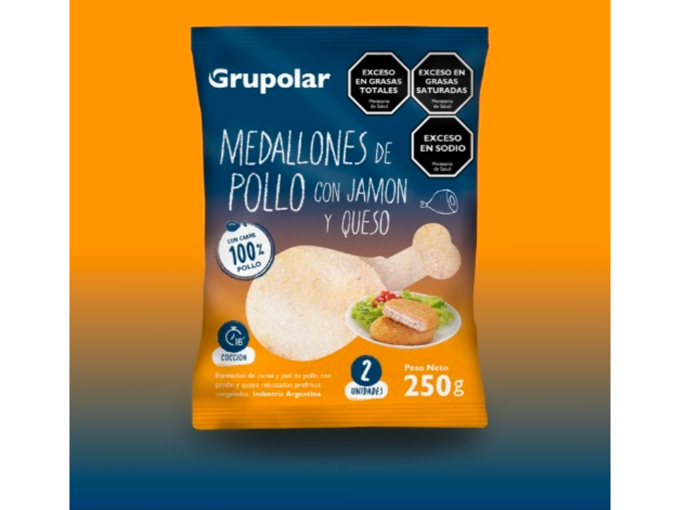Medallón de Jamón y queso 12 x 250Gr