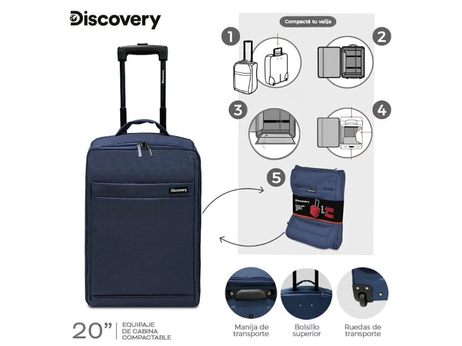CARRY ON PLEGABLE 20" DISCOVERY AZUL