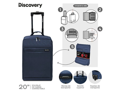 CARRY ON PLEGABLE 20" DISCOVERY AZUL