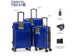 SET VALIJAS 20" 24" 28" TRAVEL TECH
