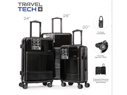 SET VALIJAS 20" 24" 28" TRAVEL TECH