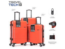 SET VALIJAS 20" 24" 28" TRAVEL TECH