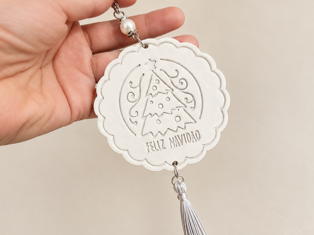 PUERTERO DE CERÁMICA FELIZ NAVIDAD