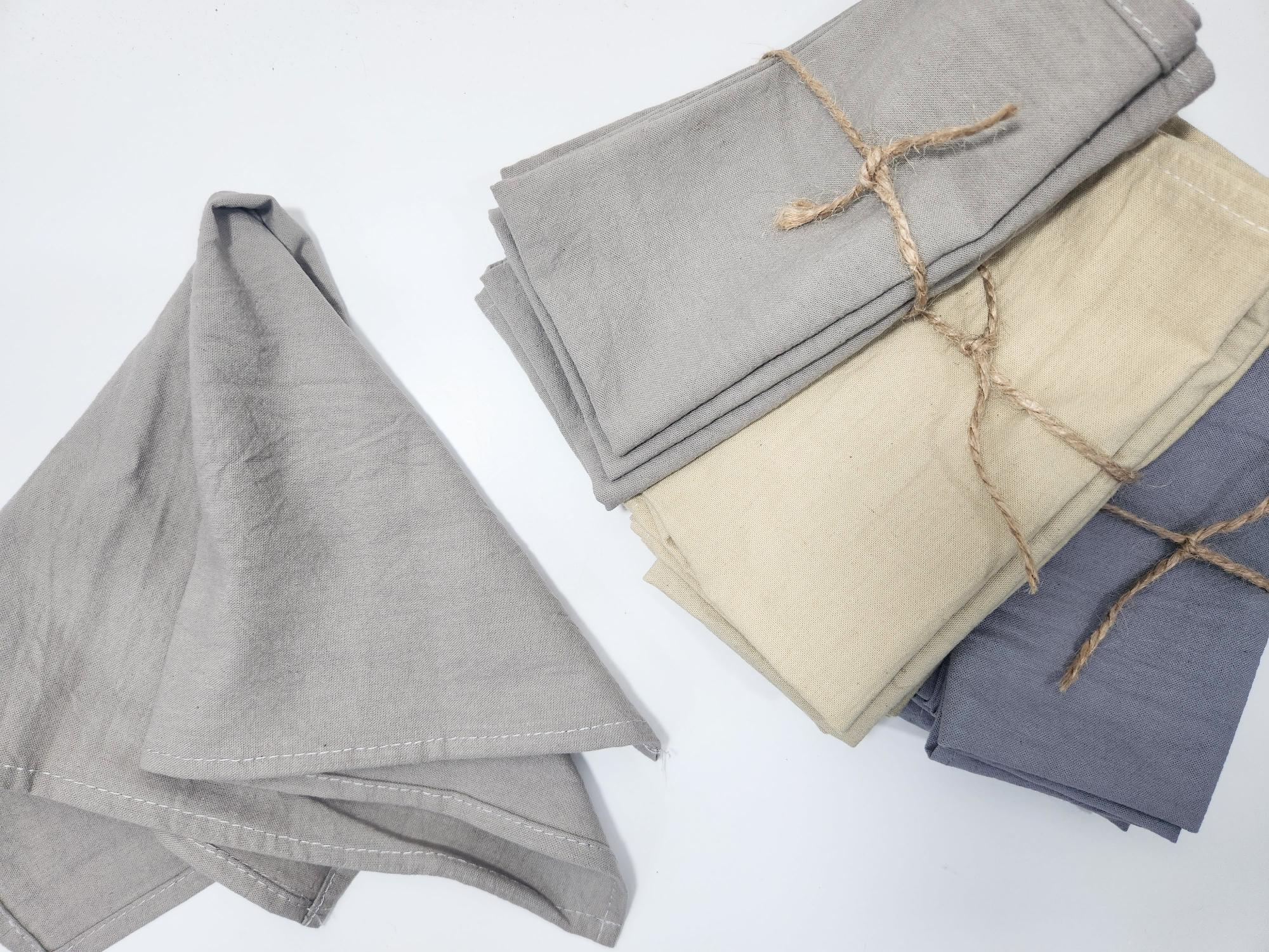 SET SERVILLETAS TUSSOR x4