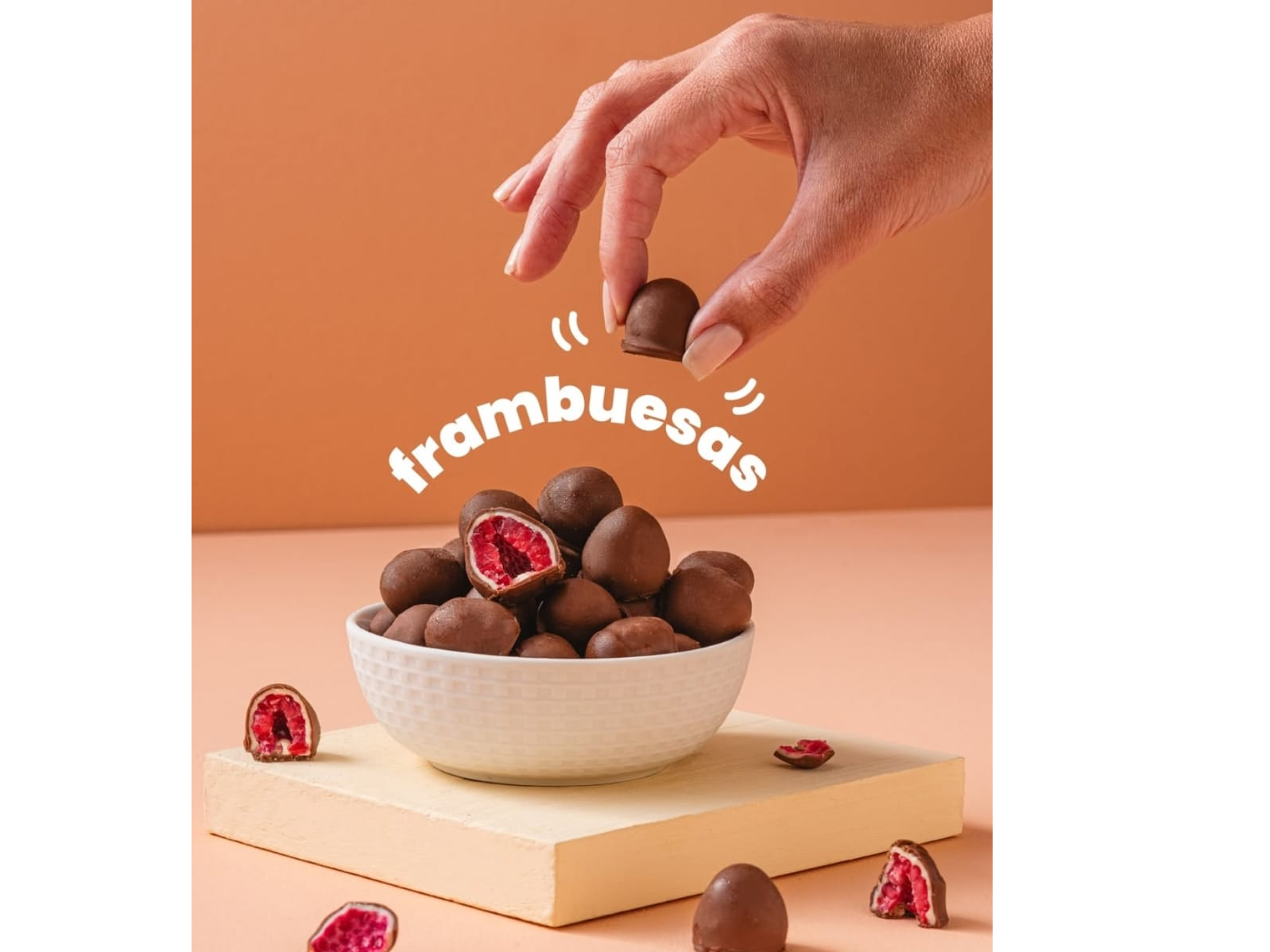 Frambuesas Bañadas en Doble Chocolate