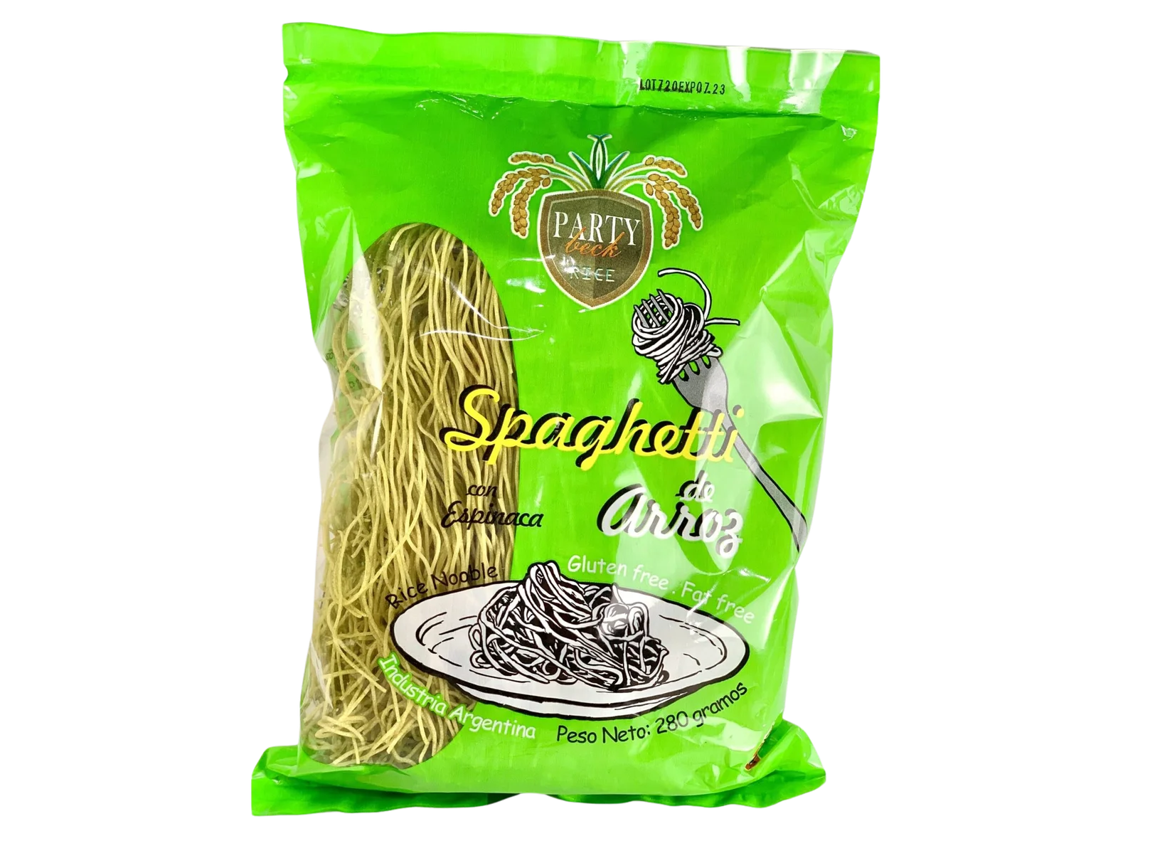Fideos de arroz Party Beck Espinaca 280g