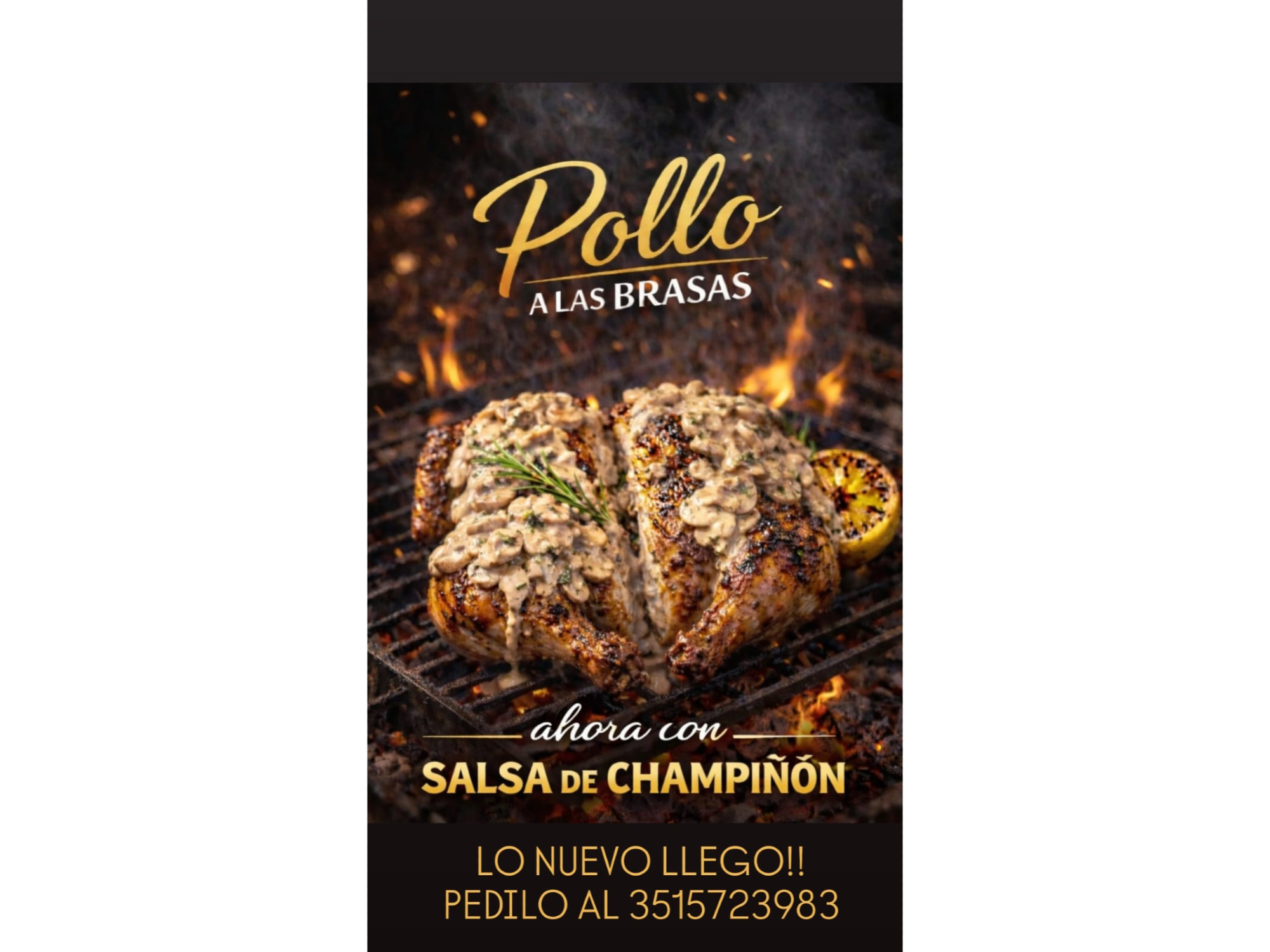 MEDIO POLLO CON CHAMPIÑON
