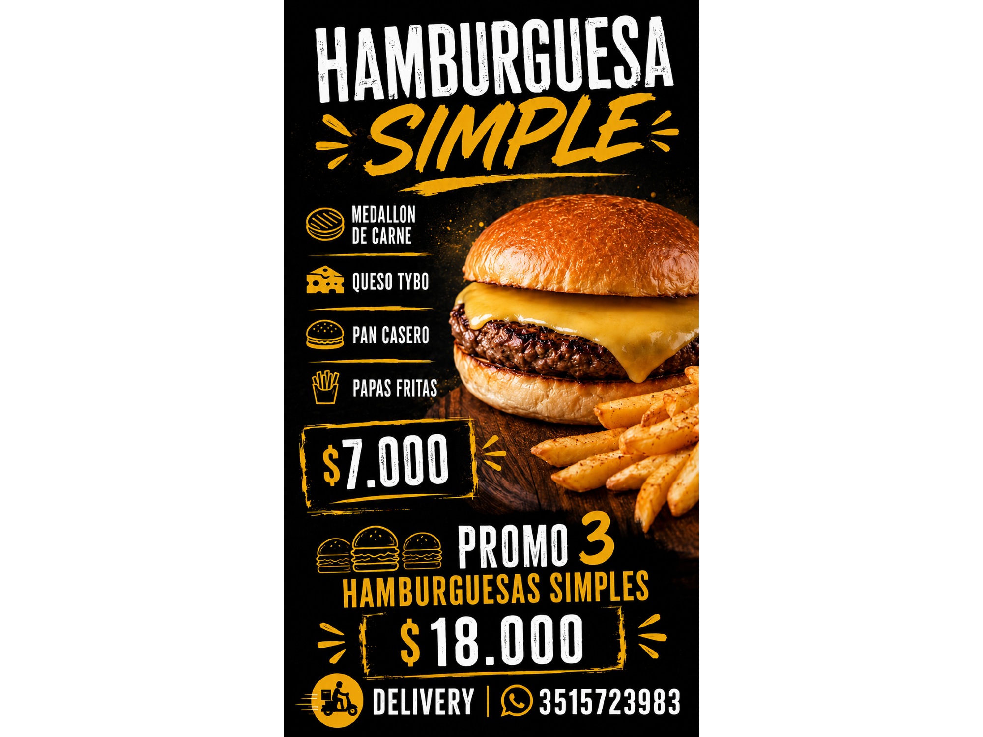 HAMBURGUESA SIMPLE