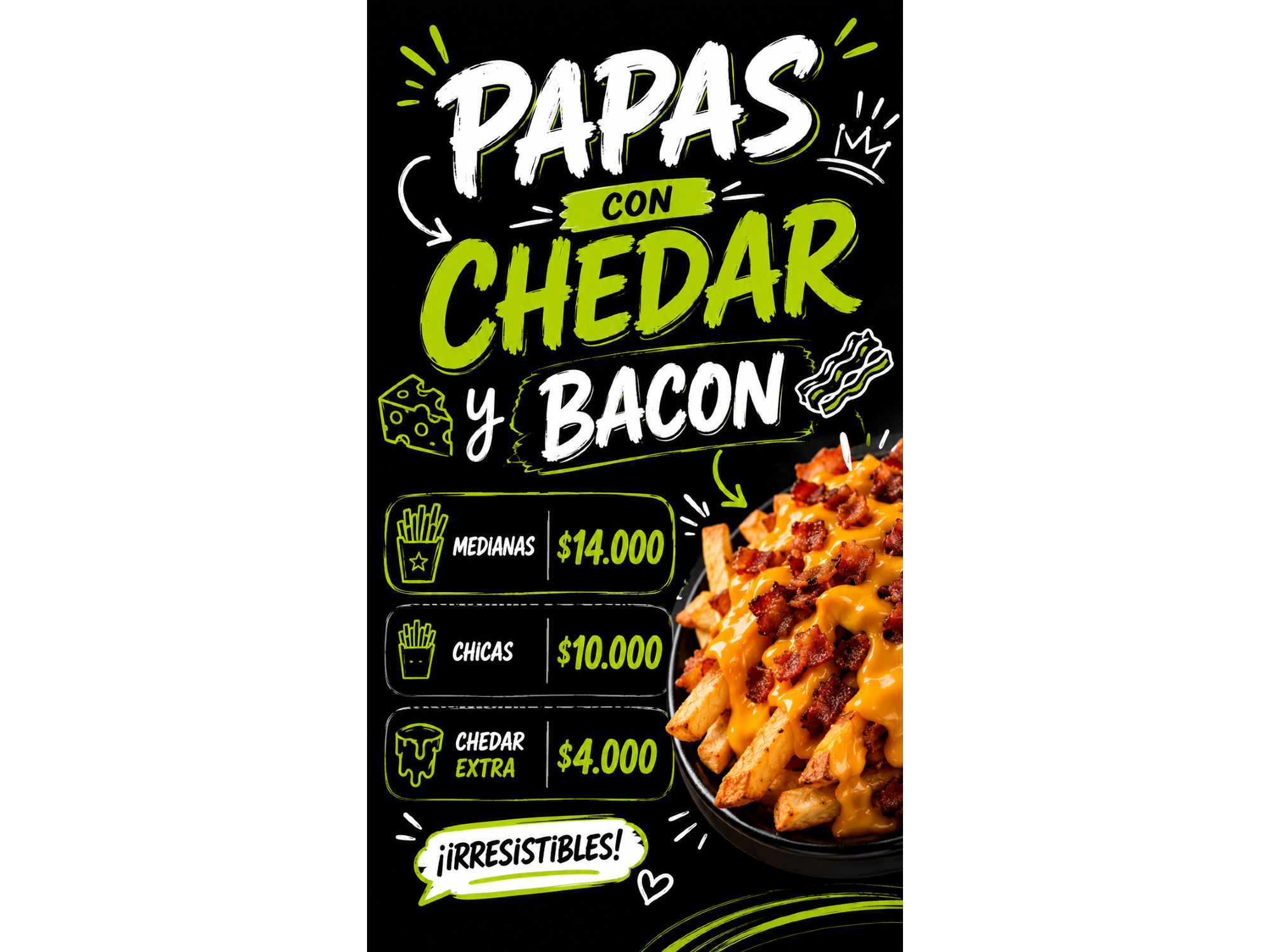 PAPAS CON CHEDAR