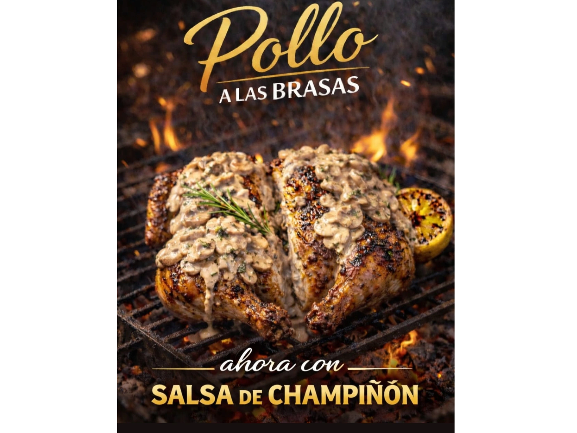 MEDIO POLLO CON CHAMPIÑON