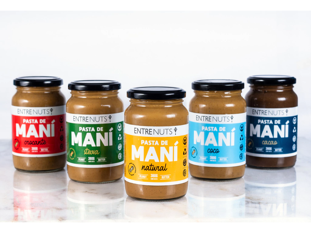 Pasta de mani varias 380g Entre nuts