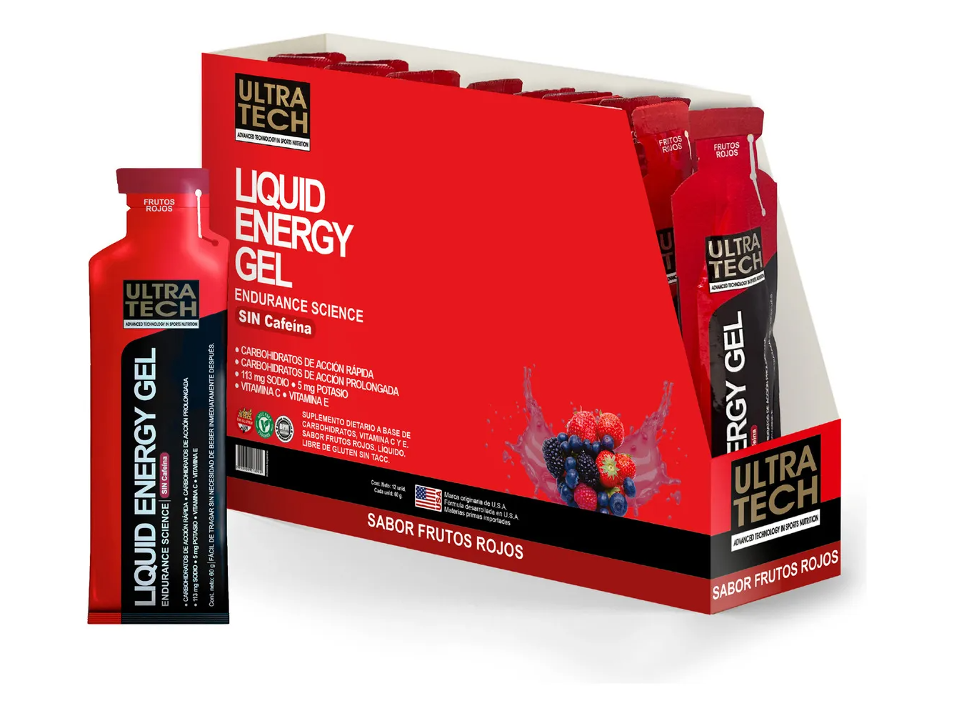 Gel Liquid Energy V/sabores  60g - Ultratech
