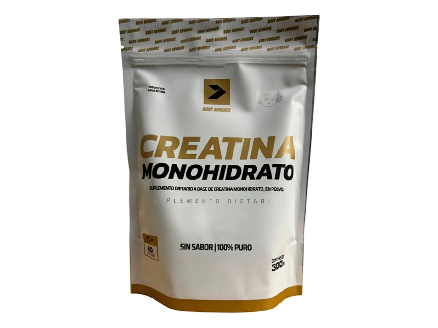 Creatina Monohidrato Pura Sin Sabor Body Advance en Polvo 300g