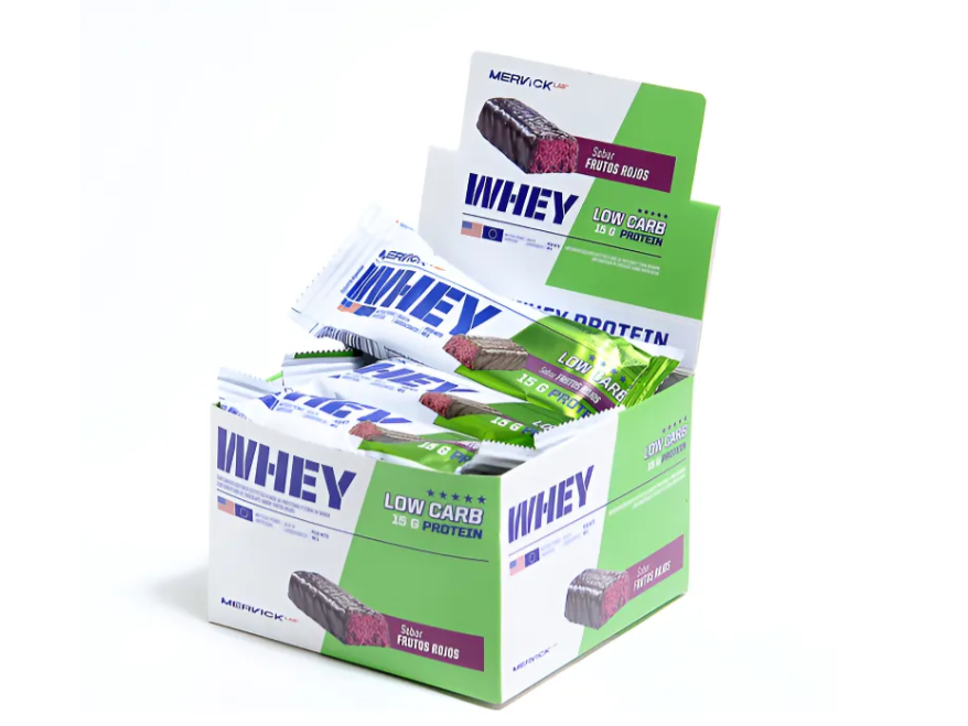 Barra Proteina Low Carb  Sabor Frutos Rojos - Mervick