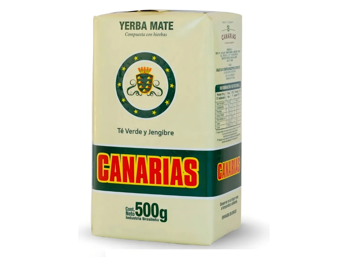 Yerba Canarias 500grs Edicion Especial / Te verde y jengibre