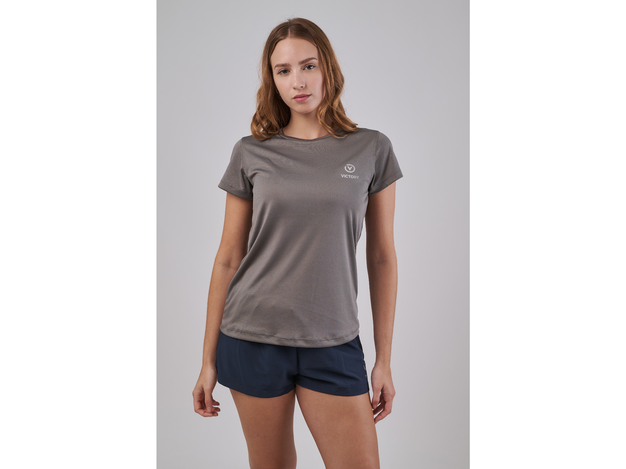 Camiseta Fit Dama Gris